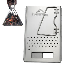 Collapsible Charcoal Chimney Starter Folding Triangle Starter Charcoal Grill Starter for Portable Grills Ovens Camping
