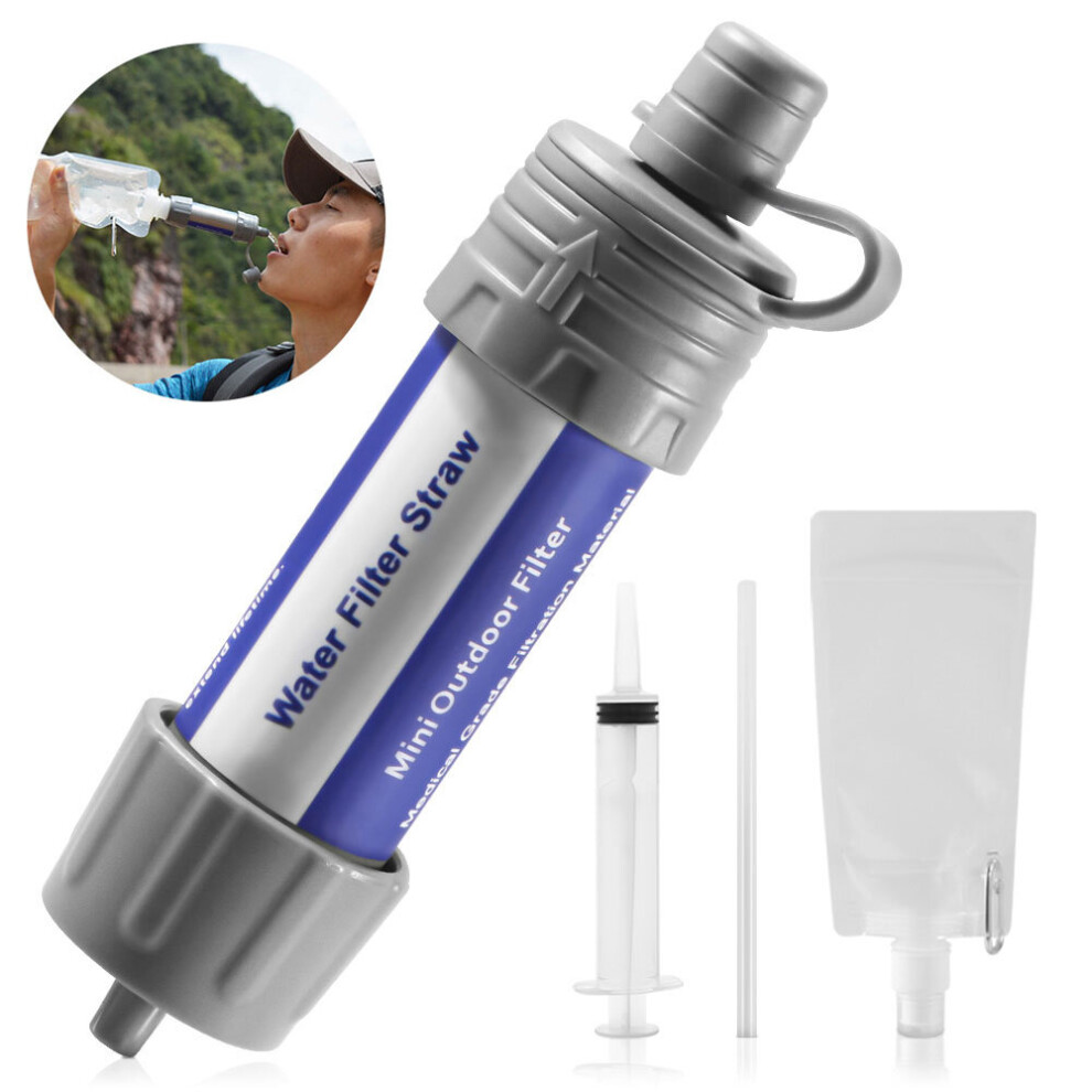 Water Filter System Outdoor Emergency Survival Water Purifier Straw Camping Hiking Safety Drinking Water Filtration Portable-image-OPC-PBNXJX7-NEW