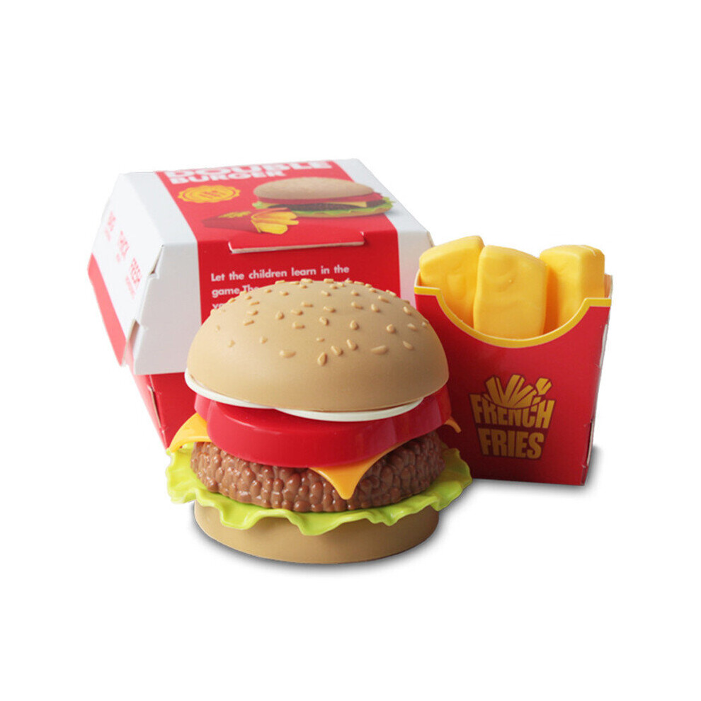 Photos - Role Playing Toy Children Simulation Food Toys Pretend Play Hamburger French Fries Kitchen Toy Set Miniature Snack Burger Educational Toys Ba