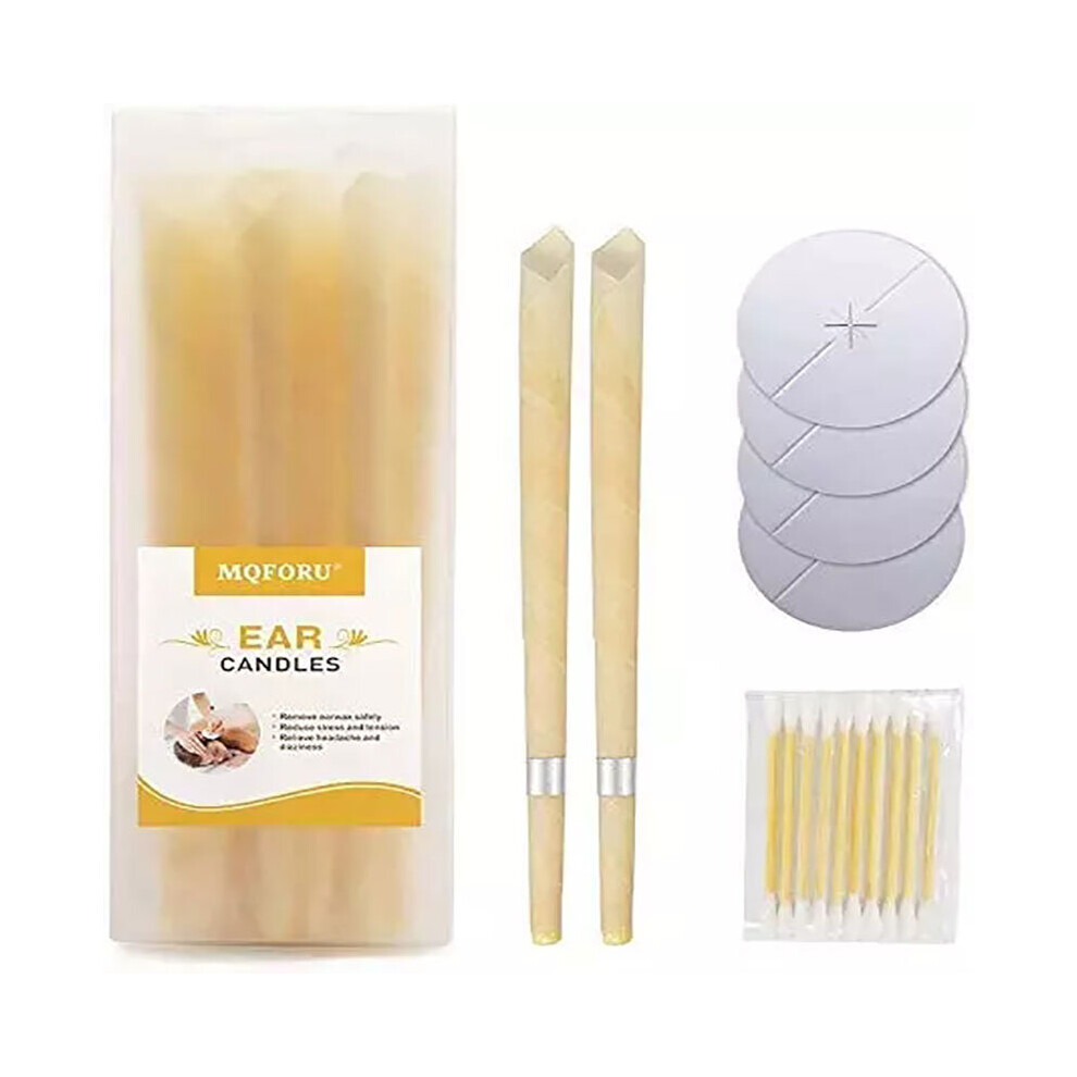 Wejoy 10 Pcs Ear Candles Ear Wax Clean Removal Set With 5 Trays, 10 Cotton Swabs, Aromatherapy Ear Care Indiana Candling Fragrance