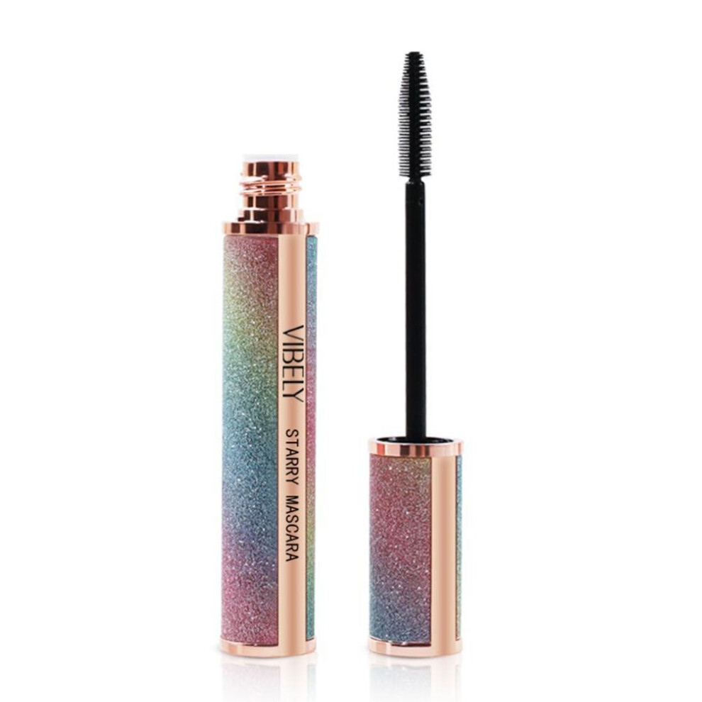 Wejoy 5D Silk Fiber Lash Mascara Cream Pretty Waterproof Curl Starry Eyelash Extension Thick Long-Lasting Black Mascara
