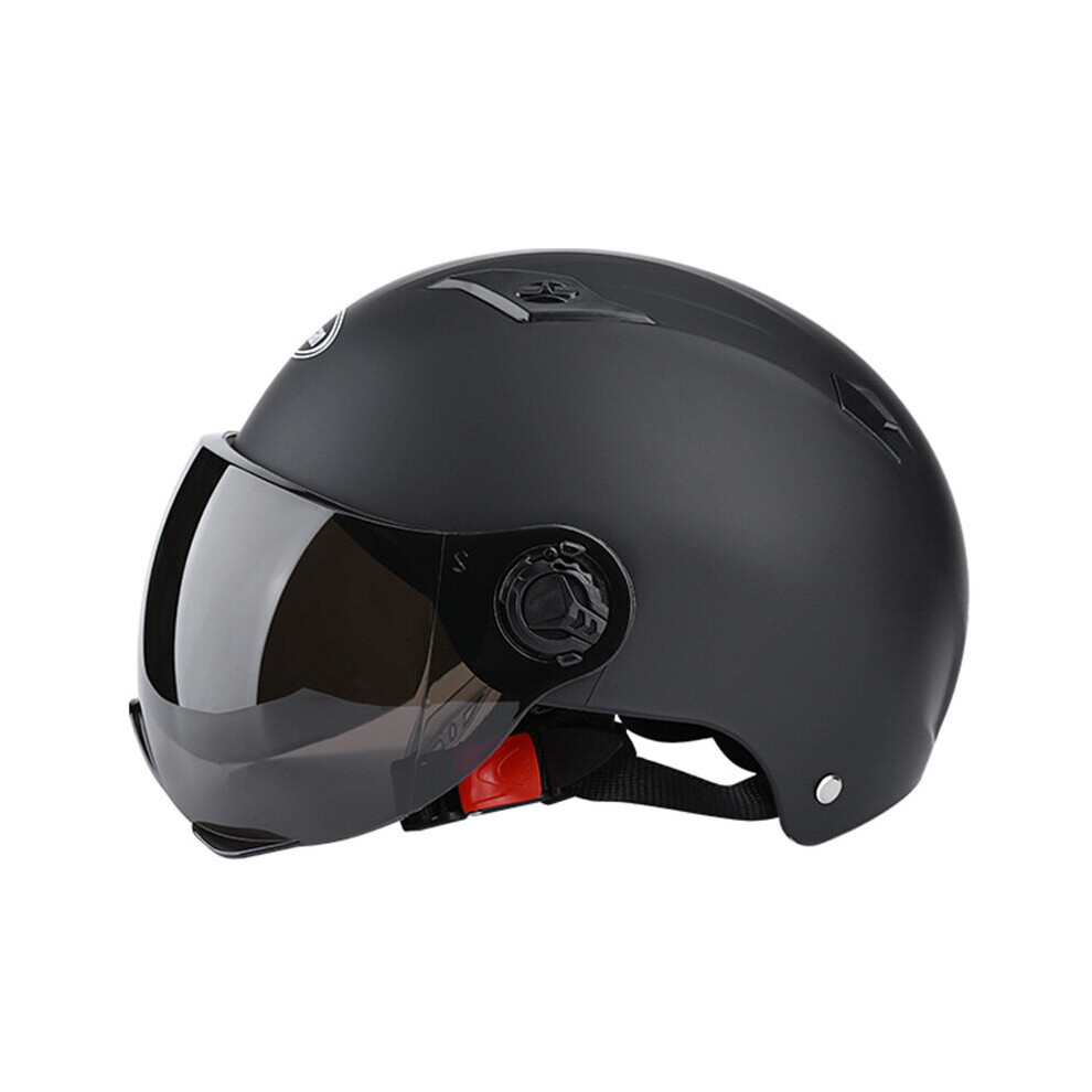 Adult Electric Motorcycle Helmet Half Helmet Scooter Motor Crash Helmet Motorcycle Bicycle Sunshade Sun Protection Summer 5063131530612