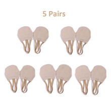 Girls Rhythmic Gymnastics Toe Shoes Soft Half Knitted Socks Ginastica Elastic Dance Feet Protection Shoes Ballroom Accessories