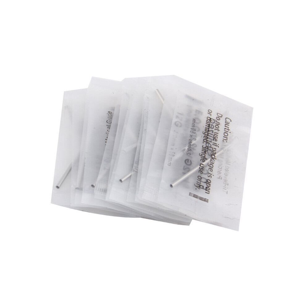 Wejoy 100Pcs Disposable 316 Steel 12G/13G/14G/16G/18G/20G Piercing Puncture Needles For Navel Nipple Ear Nose Lips Tattoo Supplies Kit