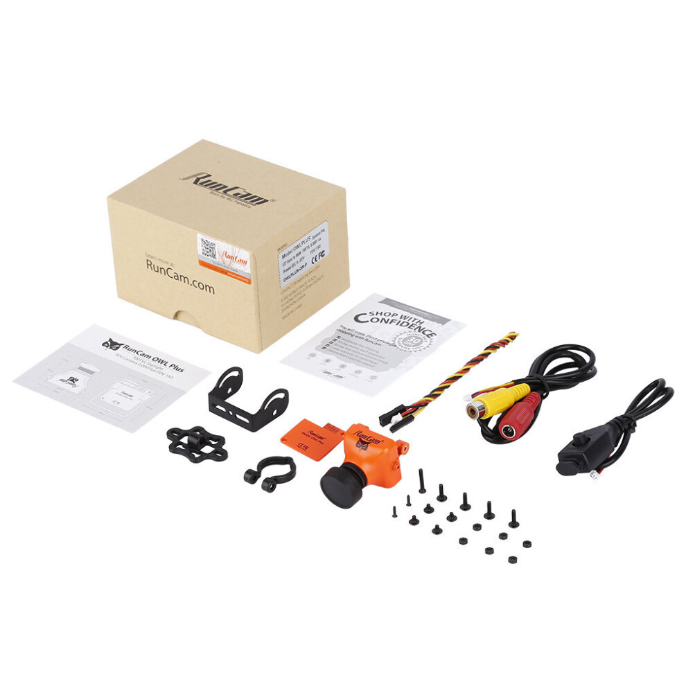 Runcam Owl Plus 700Tvl 0.0001 Lux Fpv Camera Fov 150 Wide Angle Pal Orange 5063131624083