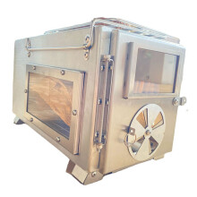 Stainless Steel Woodfire Heating Stove Double Sides Large Glass Large Field Of View Camping Outdoor Heating Tent Wood Stove