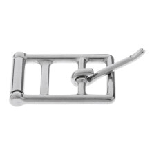 MagiDeal Stainless Steel Horse Riding Headstall Halter Cinch Double Bar Bridle Buckle