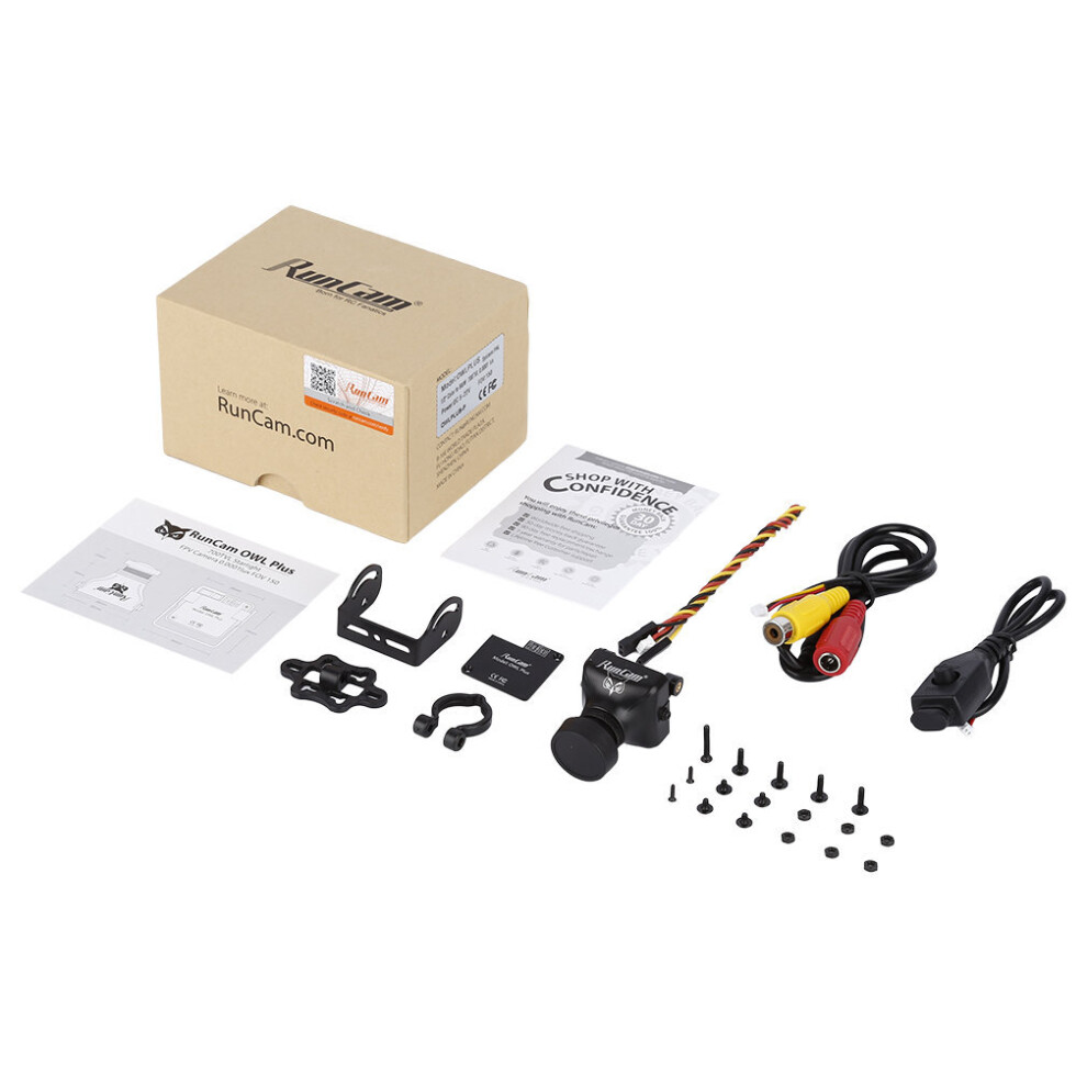 Runcam Owl Plus 700Tvl 0.0001 Lux Fpv Camera Fov 150 Wide Angle Pal Black 5063131624090