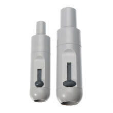 2pcs Grey Universal Saliva Swivel Sucker Suction Handle With Adjustable Valve Strong Weak Suction Autoclavable Dental Tool