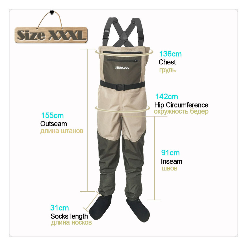 M's Wading Pant Size Chart