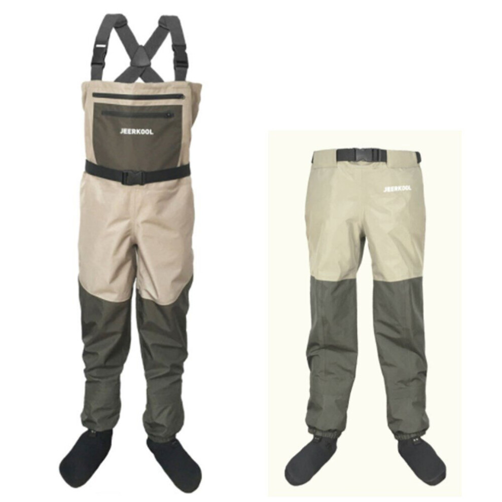 JEERKOOL Fly Fishing Waders Fish Wading Pants Clothing Portable Chest  Overalls Men's Waterproof Clothes Breathable Stocking Foot on OnBuy