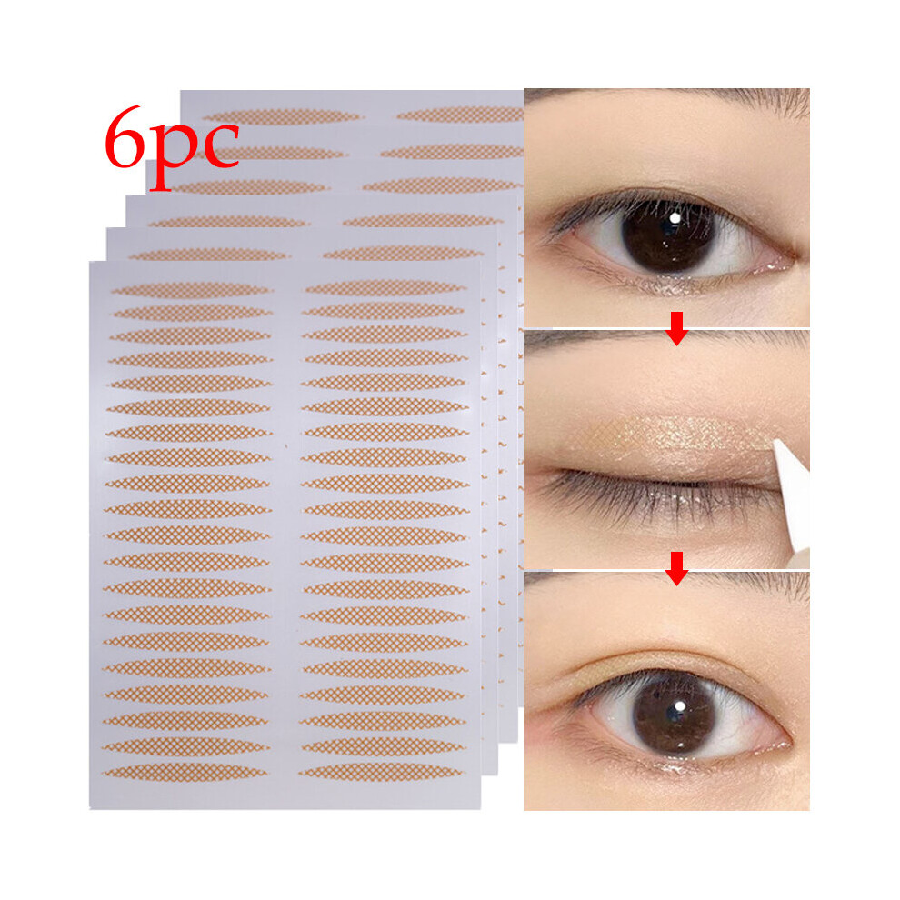 Wejoy Cream 240Pc Invisible Eyelid Stickers Lace Mesh Big Eyes Lift Strips Transparent Adhesive Waterproof Double Eyelid Tape Makeup Tools