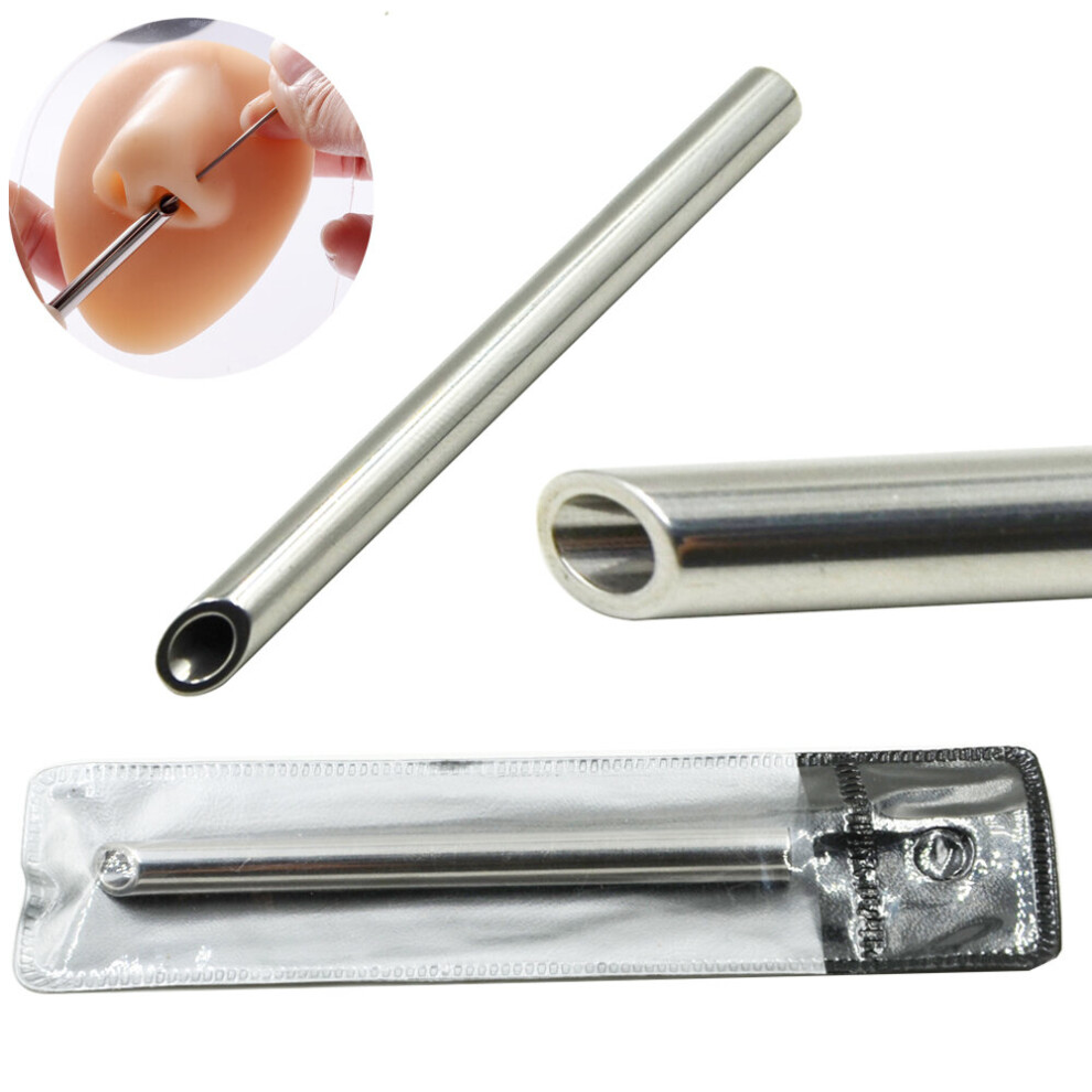 Wejoy 1Pc 2-10Mm Stainless Steel Piercing Needle Receiving Tube Body Jewelry Piercer Receiver Holding Tool Body Jewelry