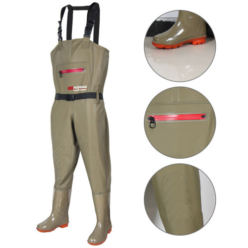 PVC Fly Fishing Waders Chest Waders Durable Outdoor Fish Overalls Pants  Lure Adult Men Women River Waterproof Adjustable Boots on OnBuy