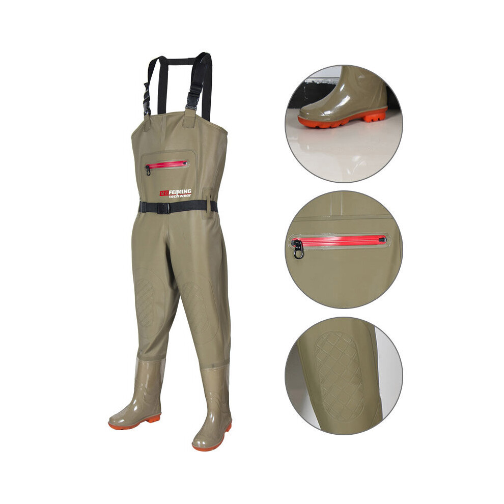 PVC Fly Fishing Waders Chest Waders Durable Outdoor Fish Overalls Pants  Lure Adult Men Women River Waterproof Adjustable Boots on OnBuy