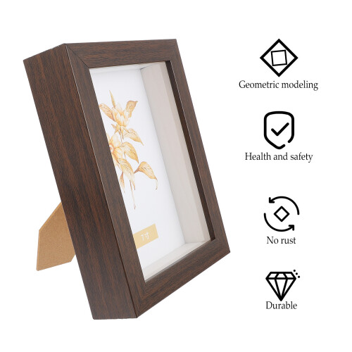 7inch Rustic Shadow Box Memory Box Frame for Display Medal Photo Dried Flowers 2