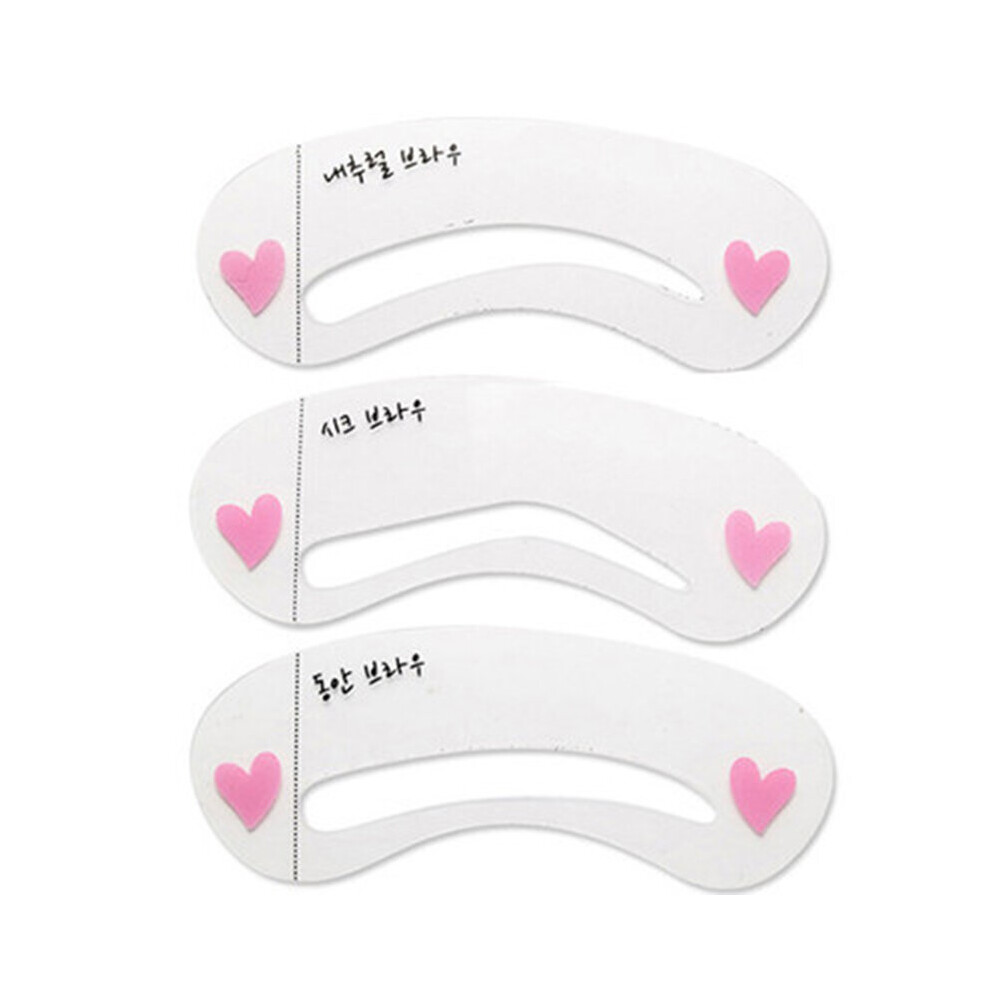 Wejoy 3 Styles Diy Make Up Tools Eyebrow Stencil Reusable Mold For Eyebrows Enhancer Drawing Guide Card Brow Template