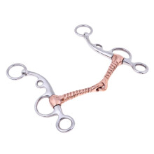 Stainless Steel Horse Snaffle Bit Tack with Copper Screw Joint Mouth Equestrian Equipment Supplies
