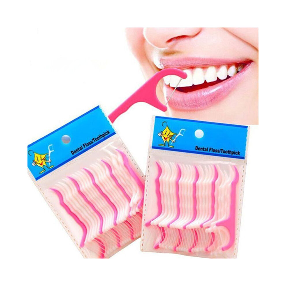 Wejoy 1Pack Disposable Dental Flosser Interdental Brush Teeth Stick Toothpicks Floss Pick Oral Gum Teeth Cleaning Care
