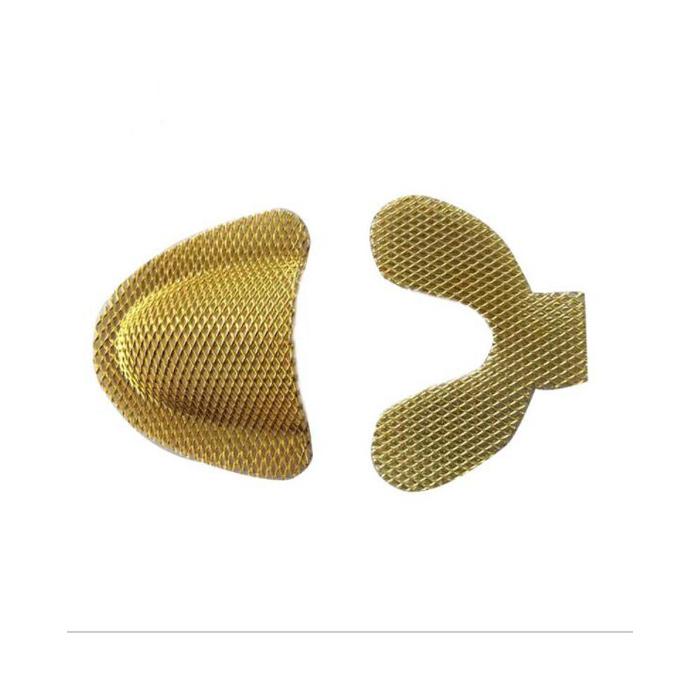 Wejoy Yellow/Golden 6 Pairs Upper Lower Dental Lab Denture Materials Metal Palatal Reinforcement Mesh For Acrylic Partial Denture