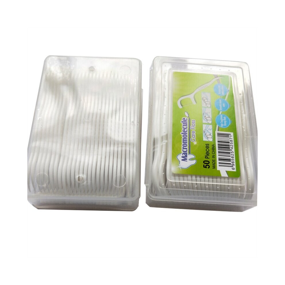 Wejoy 50Pcs Dental Floss Flosser Picks Teeth Toothpicks Stick Tooth Clean Oral Care 7.8Cm