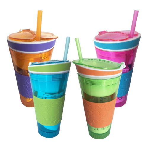 2 in 1 Milkshake Fruit Juice Stirring Bottle Fruit Drinking Bottle with Straw