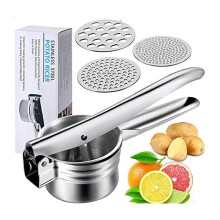 Stainless Steel Potato Masher Ricer Large Sturdy Puree Vegetable Fruit Juicer Press Maker Potato Masher Kitchen Tool Accessories