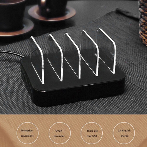 4 USB Ports Compatible Charging Station Multi Function Portable Smart Charger 2
