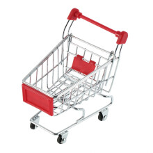 Cute Stainless Steel Mini Supermarket Handcart Shopping Utility Cart Colors