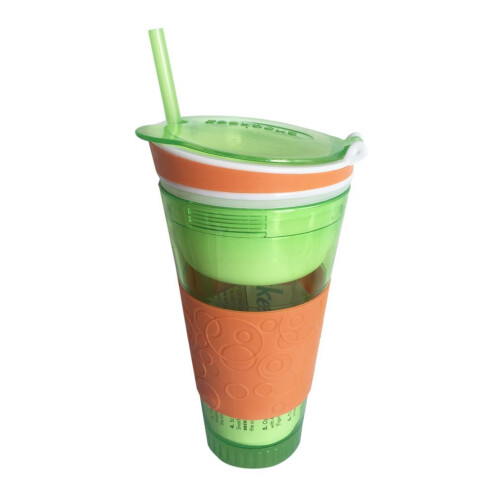 2 in 1 Milkshake Fruit Juice Stirring Bottle Fruit Drinking Bottle with Straw 2