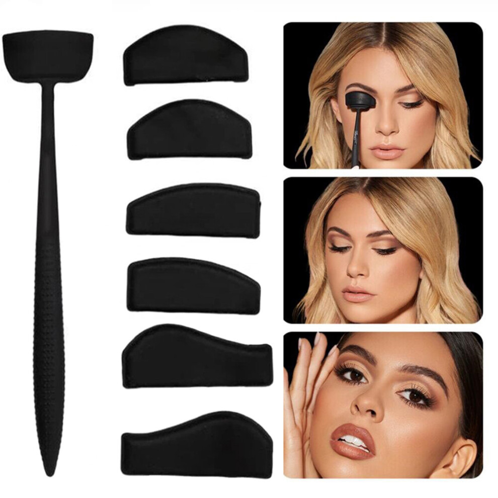 6 in 1 Eyeshadow Stencil Crease Line Kit Lazy Eye shadow Fixer Eyebrow Stamp Seal Molds Cut Crease for Eyes Makeup kit Tool Set-image-OPC-PBNXMY9-NEW
