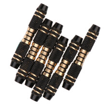 6pcs 16 Grams Copper Dart Barrels Replacement Shafts Grip Black For Soft Tip Dart And Steel Tip Darts Play Accessories