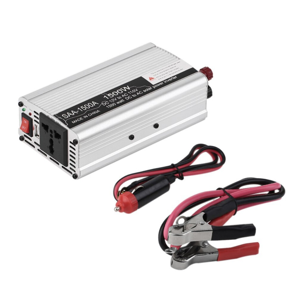 Saa1500w Car Auto Power Inverter Aluminum Alloy Voltage Inverter Dc12v To Ac110v 5063131601336