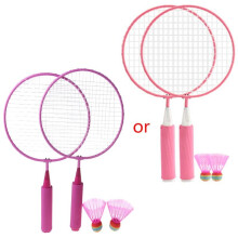 448D 1Pair Kids Children Badminton Racket + 2Pcs Badmintons Set Outdoor Sport Game Fitness Toy