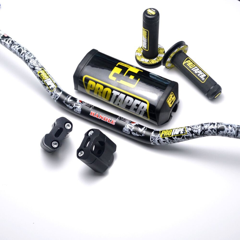 Pro Taper 1 1/8" Fat Bar 28.5Mm Handlebars+Grips+Bar Clamps+Bar Pad Motorcycle Mx Motocross Pit Dirt Bike Exc Crf Yzf250 5063131496062