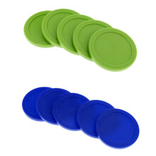 10Pcs Blue Green Air Hockey Pucks Set Replacements Hockey Equipment Accessory