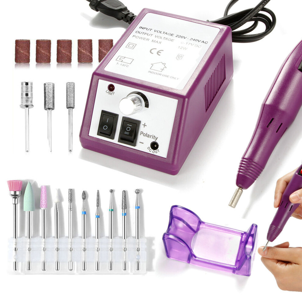 Wejoy Nail Drill Electric Apparatus For Manicure 10Pcs Milling Cutters Drill Bits Set Gel Cuticle Remover Pedicure Machine Nail Art
