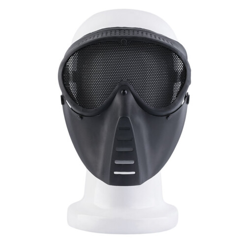 New Hot BB Mesh Face Goggle Full Face Protecting Black Mask Skull For CS