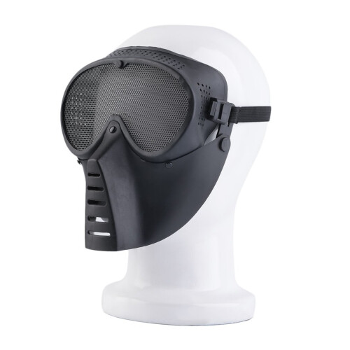 New Hot BB Mesh Face Goggle Full Face Protecting Black Mask Skull For CS 2