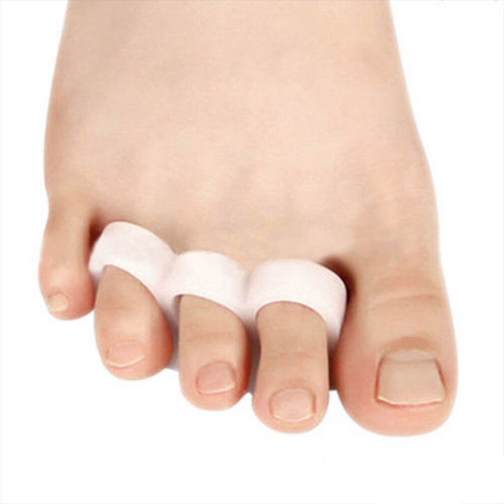 Wejoy 2Pcs White Gel Toe Separators Stretchers Alignment Bunion Pain Relief