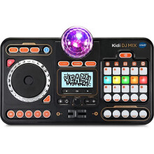 VTech Kidi DJ Mix (Black), Toy DJ Mixer for Kids with 15 Tracks and 4 Music Styles, Kids Music Toy Lights and Effects, Toy for Girls and Boys