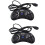 4 Pcs Game Controller for SEGA Genesis for 16 Bit Handle Controller 6 Button Gamepad for SEGA MD Game Accessories Black 4