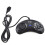 4 Pcs Game Controller for SEGA Genesis for 16 Bit Handle Controller 6 Button Gamepad for SEGA MD Game Accessories Black 7