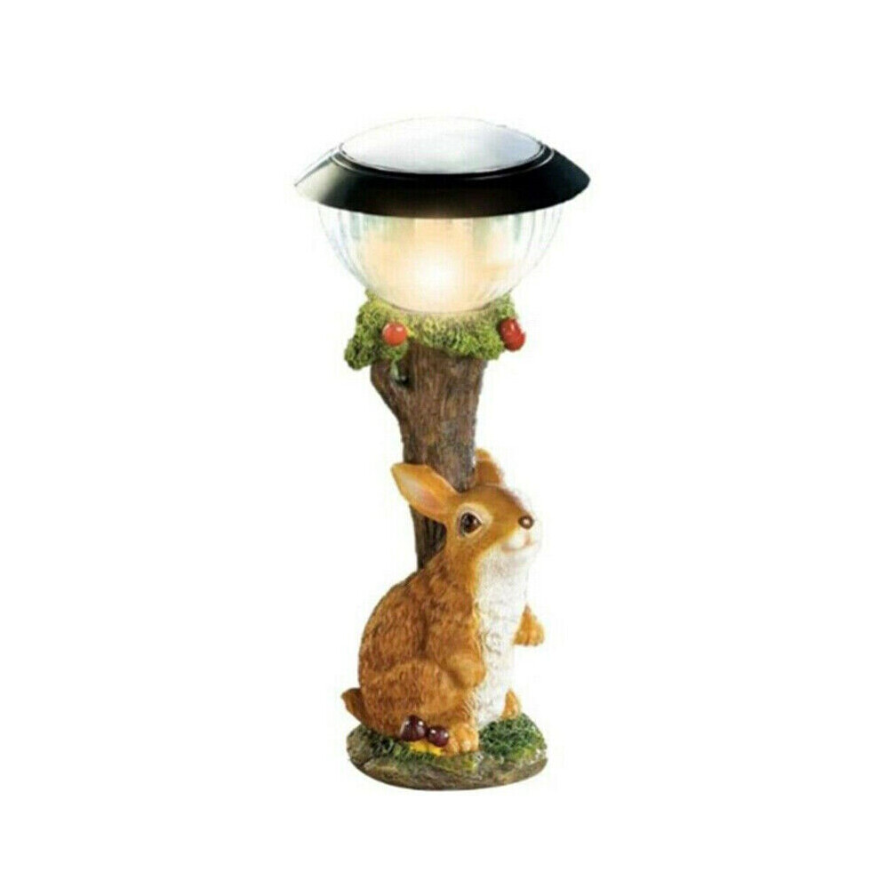 (C) Solar Garden Squirrel Statue Ornament Animal Light Cat Climbing Lawn Lamp Decor