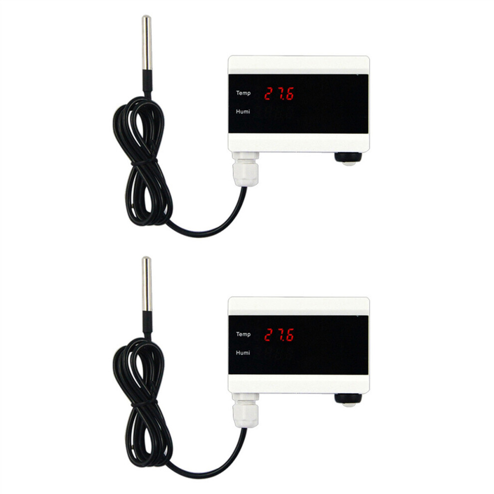 2X Tuya WiFi Temperature Sensor Thermometer Detector Smart Life App Alert Home Thermostat Control Alarm Remote Monitor