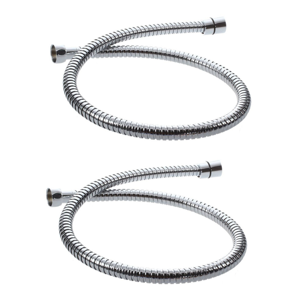 2X 80 cm Flexible Stainless Steel Bathroom Water Shower Hose