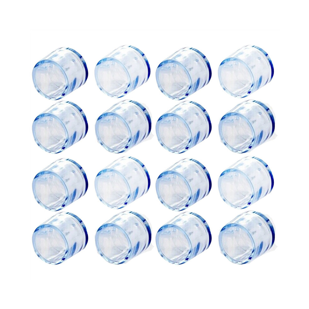 16Pcs Transparent Rubber Furniture Table Chair Leg Floor Feet Cap Cover Protector 15Mm 4761643015368