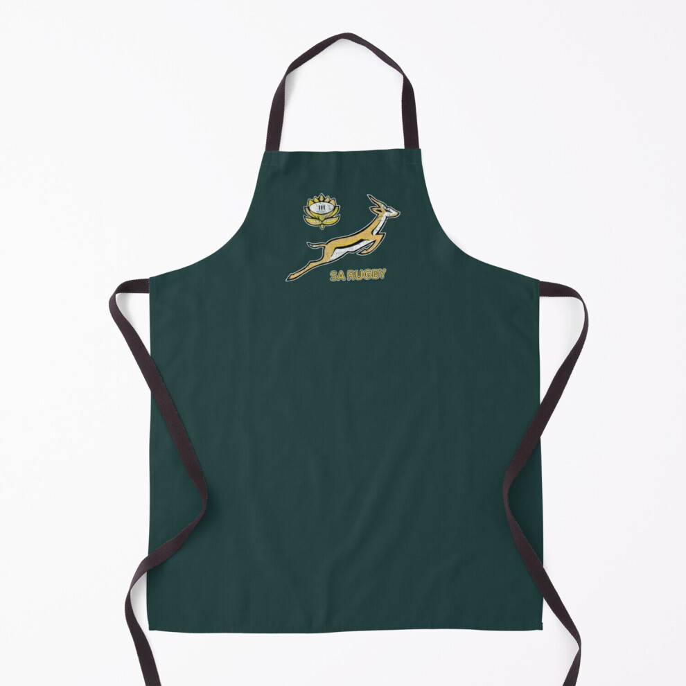 Famgem Sa Rugby Vintage Springbok Logo Grill Apron - 21X29, Water-Resistant, Adjustable Neck, Polyester Kitchen Bbq Chef Apron