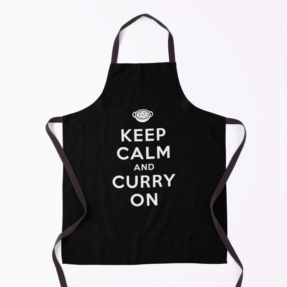 Keep Calm and Curry On Grill Aprons for Kitchen BBQ Chef