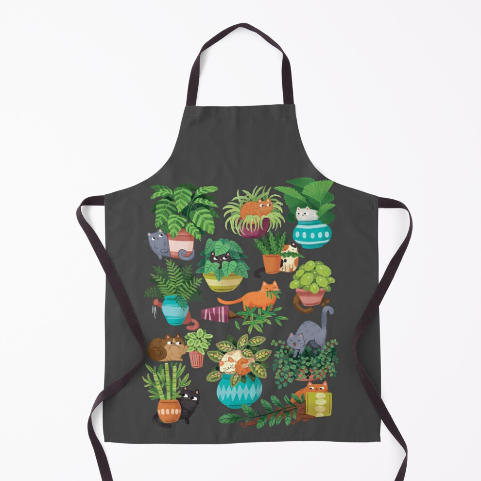 Cats And Plants Grill Aprons for Kitchen BBQ Chef